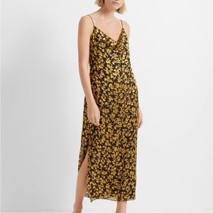 Club Monaco Dress, Size 4, Navy Blue and Gold